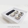 Fauladi Baraf (Set of 4 Stainless steel, glossy, classy metal cubes for chilling your drink)