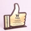 Wooden Thumbs Up Trophy